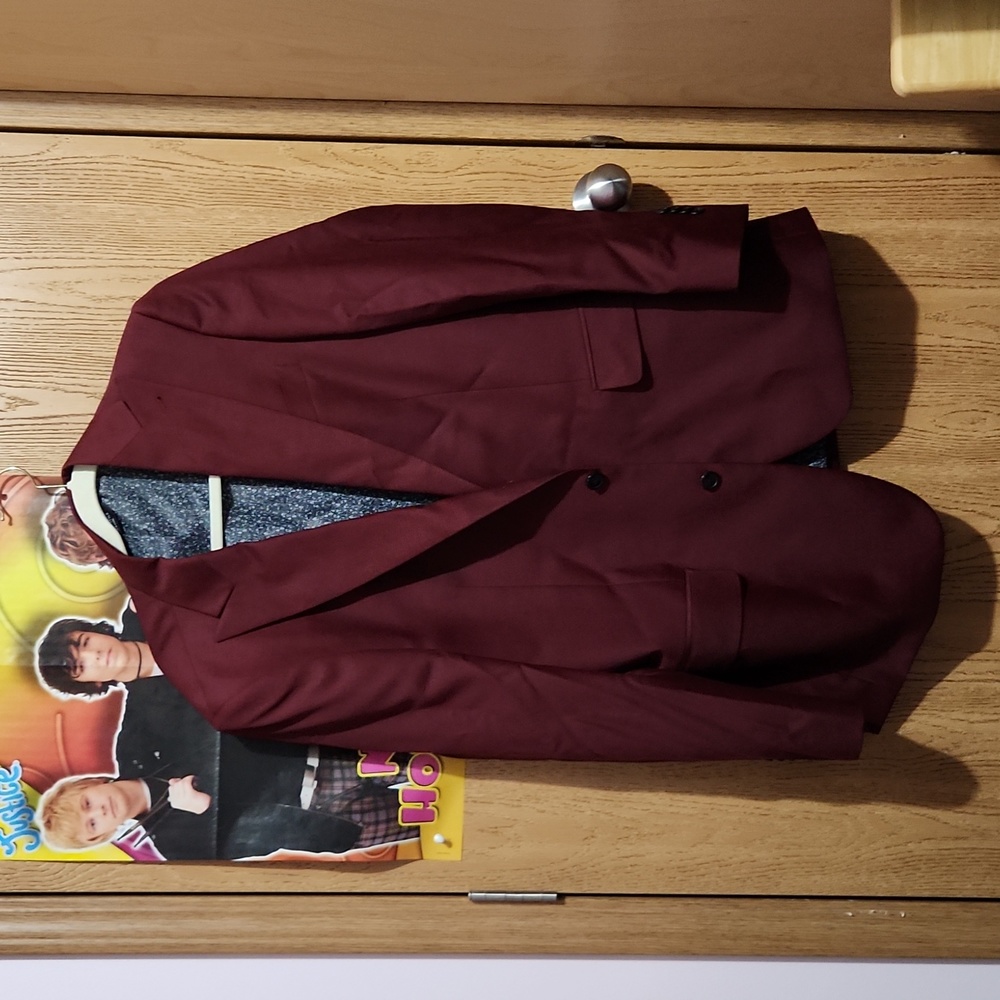 Wool Sharkskin Suit Jacket
